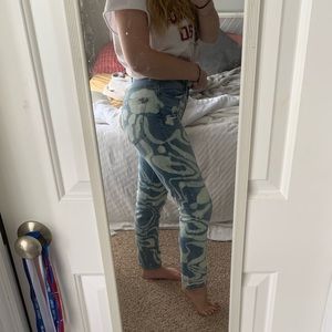 urban outfitters jeans painted with bleach